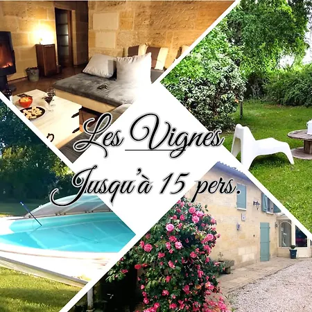 Maison Familiale 15pers Avec Piscine Couverte - Jardin Prive Saint-Magne-de-Castillon
